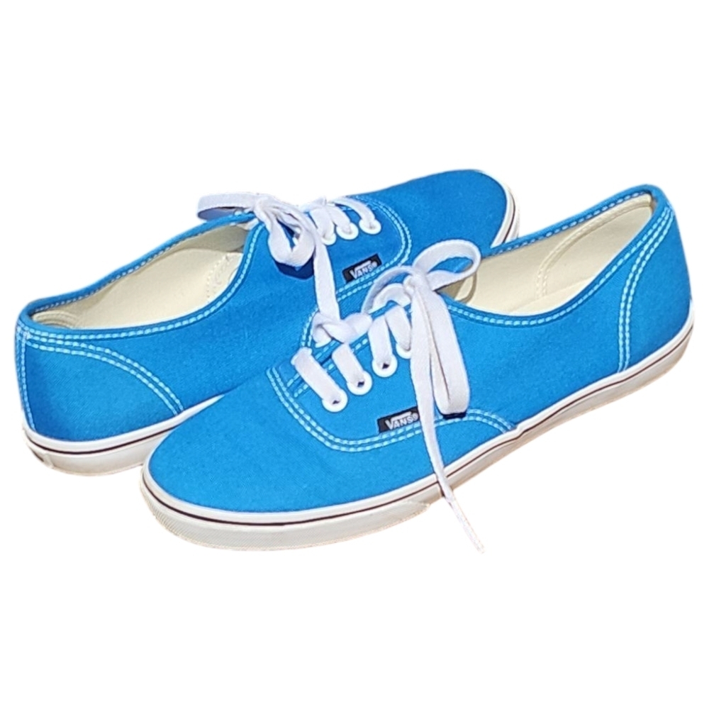 Vans Off The Wall Unisex Blue Canvas Sneakers Size W9 M7.5